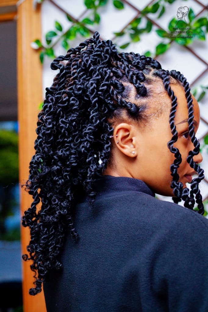 Hair Styling - Twists Side View